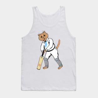 Cricket Batsman Cat Tank Top